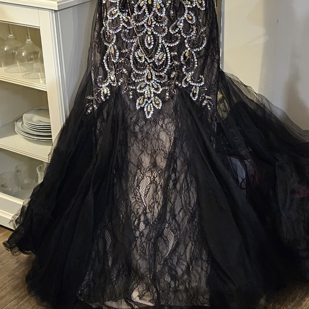 Dress with rhinestones
